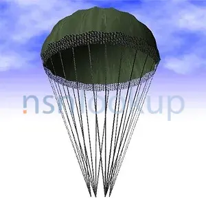 1670-12-376-4321 HARNESS,PERSONNEL PARACHUTE,SEAT 1670123764321 123764321 1/1