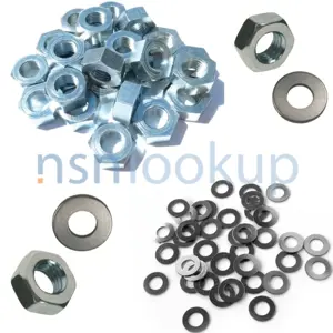 INC 04888 Double Hexagon Extended Washer Plain Nut