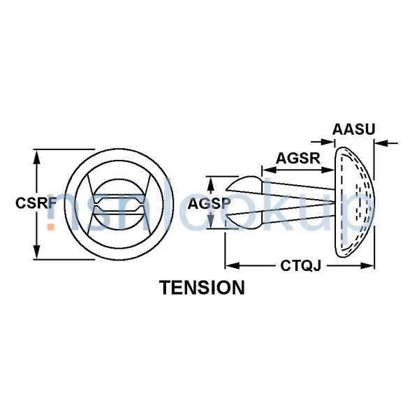 AGSN Style BH10 for 5325-00-027-0191 1/1 AGSN Style BH10 for 5325-00-027-0191 1/1