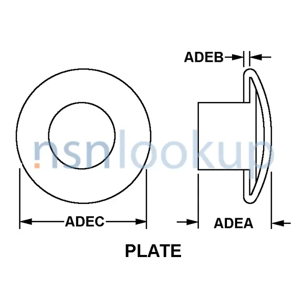 5310-01-539-0254 Plate Plain Nut 5310015390254 015390254