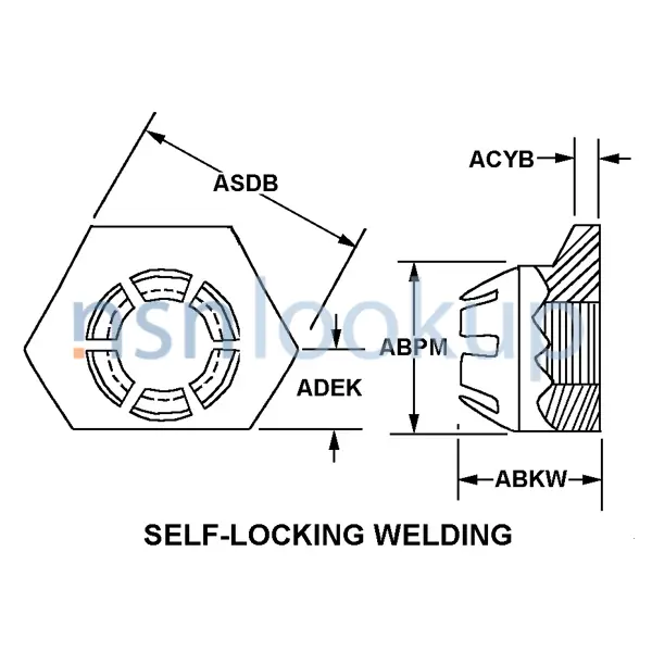 ACTA Style A255 for 5310-00-962-1476 1/1 ACTA Style A255 for 5310-00-962-1476 1/1