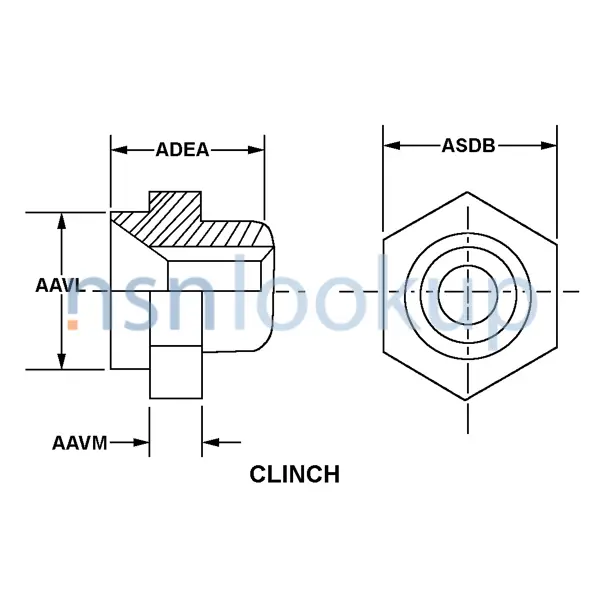 ACTA Style A67A for 5310-00-948-9856 1/1 ACTA Style A67A for 5310-00-948-9856 1/1