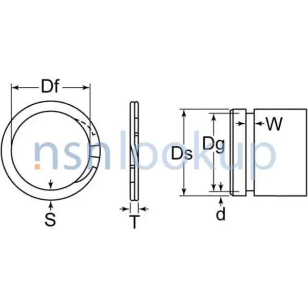 5325-01-095-8228 RING,RETAINING 5325010958228 010958228 2/5