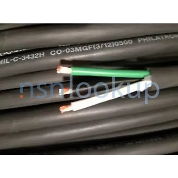 6145-00-943-5409 CABLE,POWER,ELECTRICAL 6145009435409 009435409 1/2