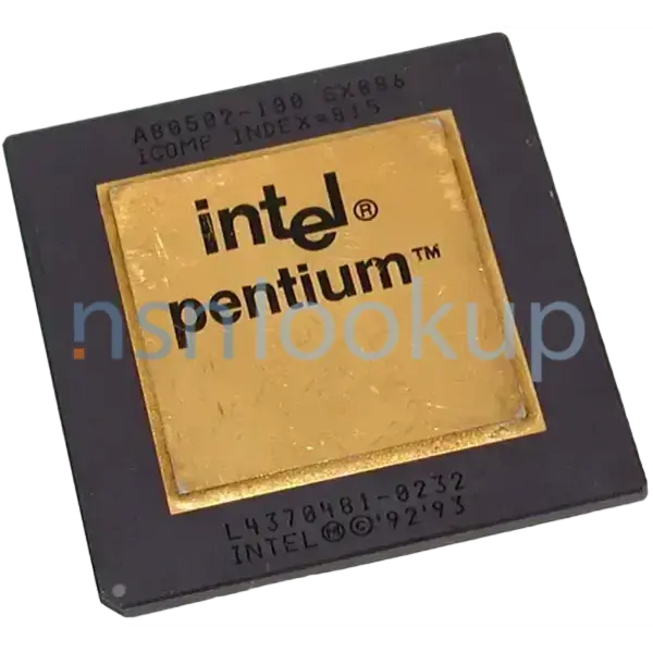 7010-15-171-6252 CPU INTEL PENTIUM 1 7010151716252 151716252 1/1