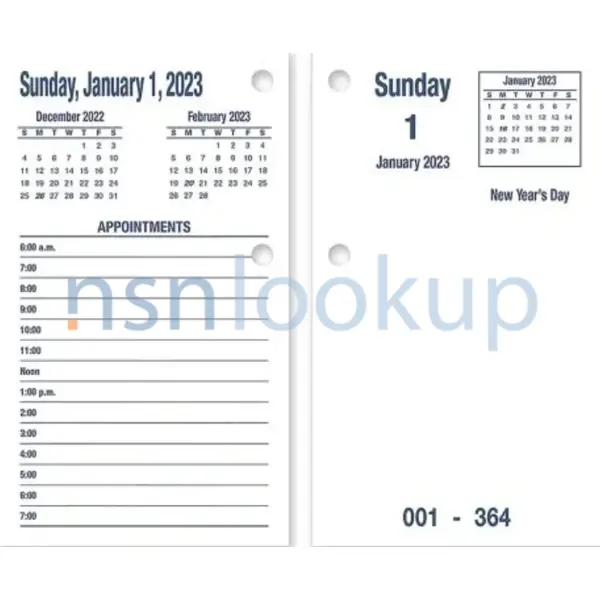 7510-01-664-8815 CALENDAR,PAD 7510016648815 016648815 1/1