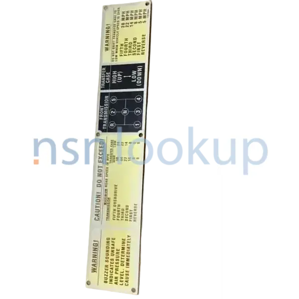 9905-01-040-9245 PLATE,INSTRUCTION 9905010409245 010409245 1/2